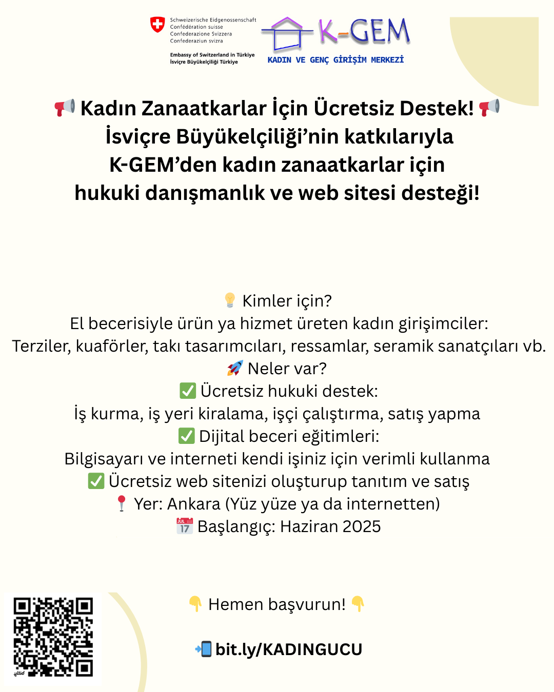 Kadın Zanaatkarlara Ücretsiz Hukuki Destek ve Web Sitesi