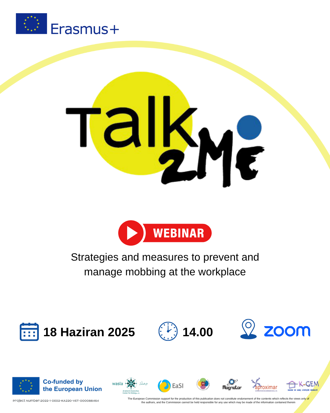 Talk2Me Projemizin Webinarı Gerçekleştirilecektir