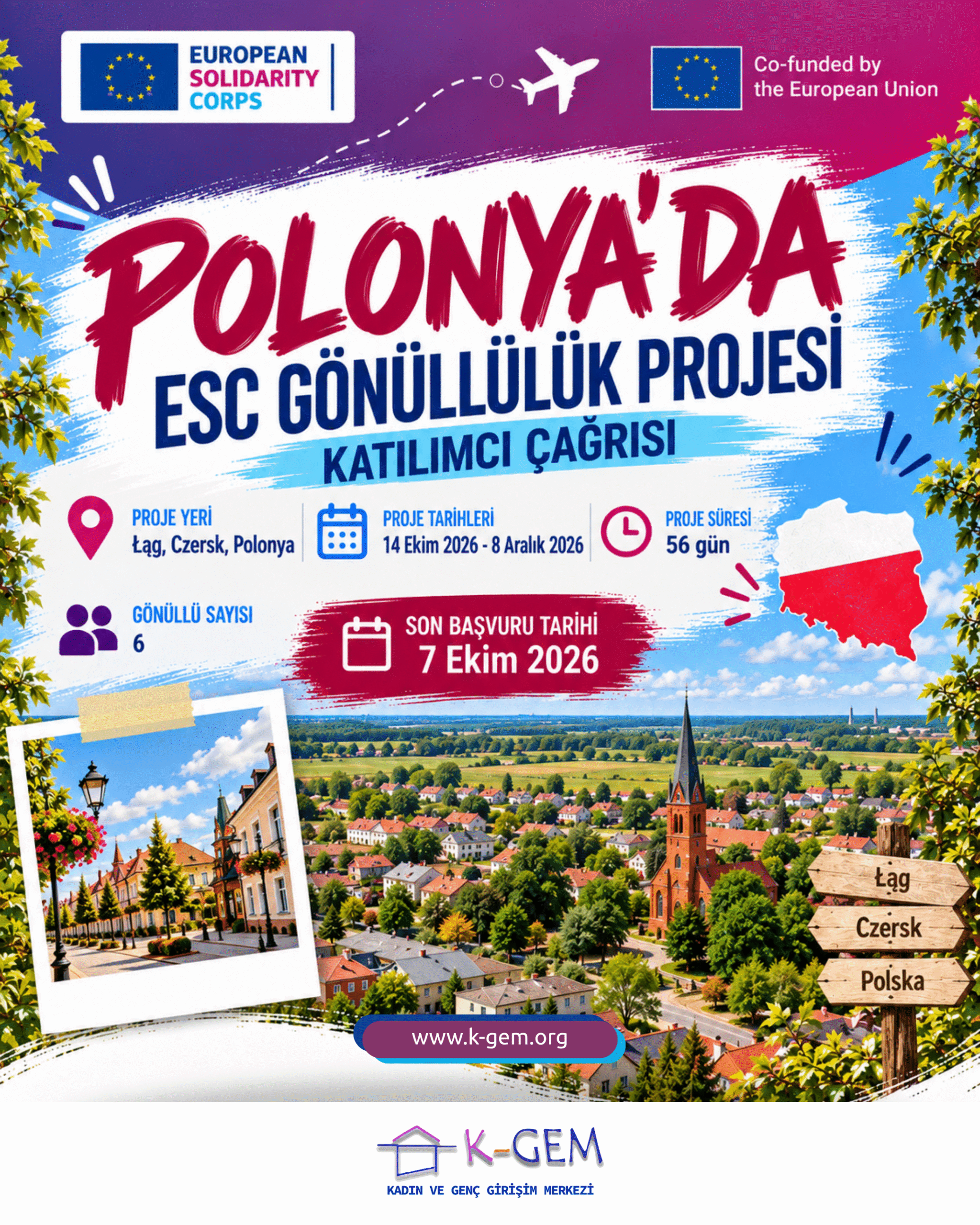 Polonya’da ESC Gönüllülük Projesi Katılımcı Çağrısı (2026-10 – Kısa Dönem)